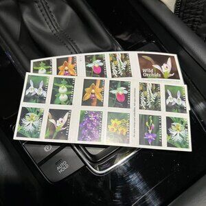100 Wild Orchids Postage Stamps